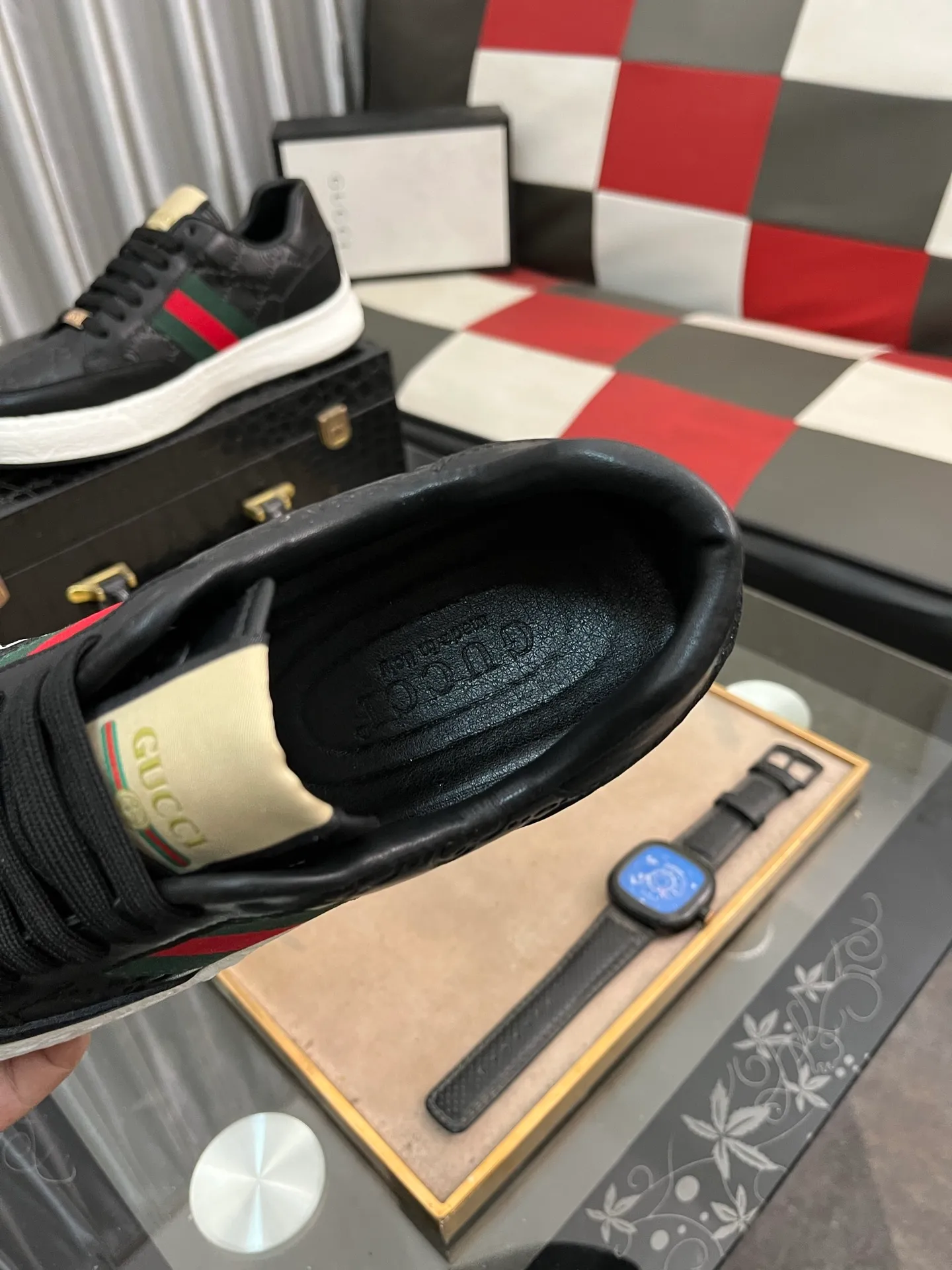 Men's shoes 💰420⌚️⌚️ (GUCCI-Gucci) luxury brand sports and casual shoes, imported original material, sheepskin lining, high-end and comfortable, original outsole is light and wear-resistant! Purely handmade, details determine quality! 38-442️⃣colors available